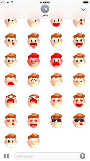 Boy! 3D Face Emoji Stickers for iMessage(圖2)-速報App