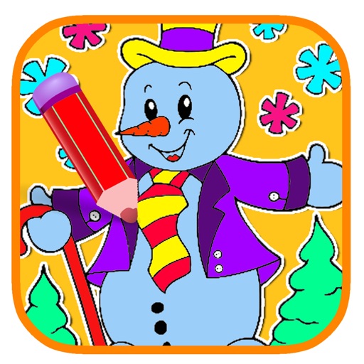 Kids Frozen Snow Man Game Coloring Book Version iOS App