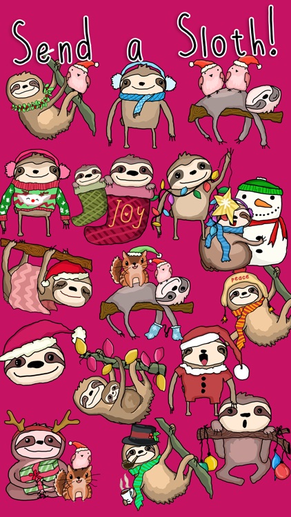 Christmas Holiday Sloths