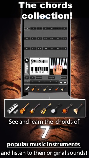 Chords Maestro Free: 找到鋼琴，吉他等各種不同樂器的和弦 ！(圖1)-速報App