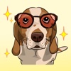 Dog with Text Stickers : New