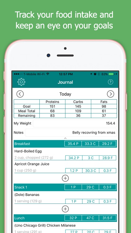 My Daily Macros Tracker + Macro Calculator + IIFYM