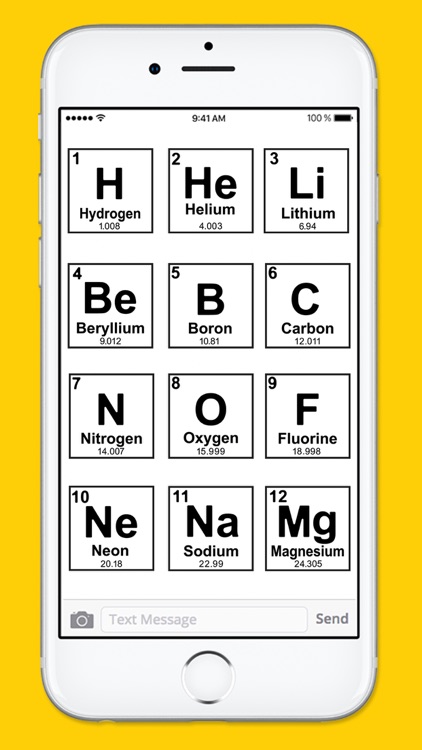 Periodic Table of Elements Black & White Stickers