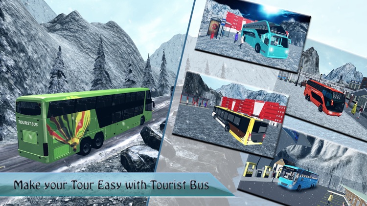 Offroad Tourist Snow Bus Drive - Hill Climb