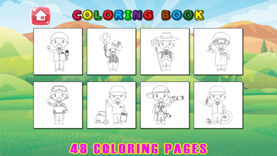 How to cancel & delete Occupation Coloring Book Page - Kids Learning Game from iphone & ipad 4