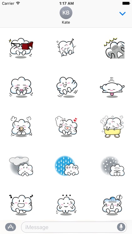 Cute Cloud Emoji Stickers