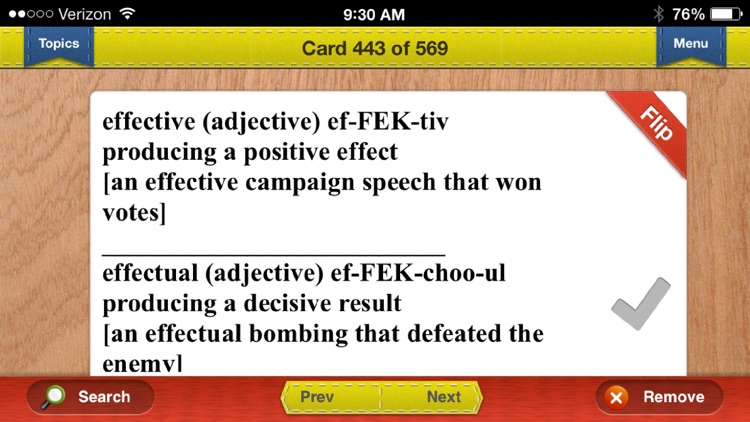 GED Verbal Prep Vocabulary Flashcards Exambusters screenshot-3