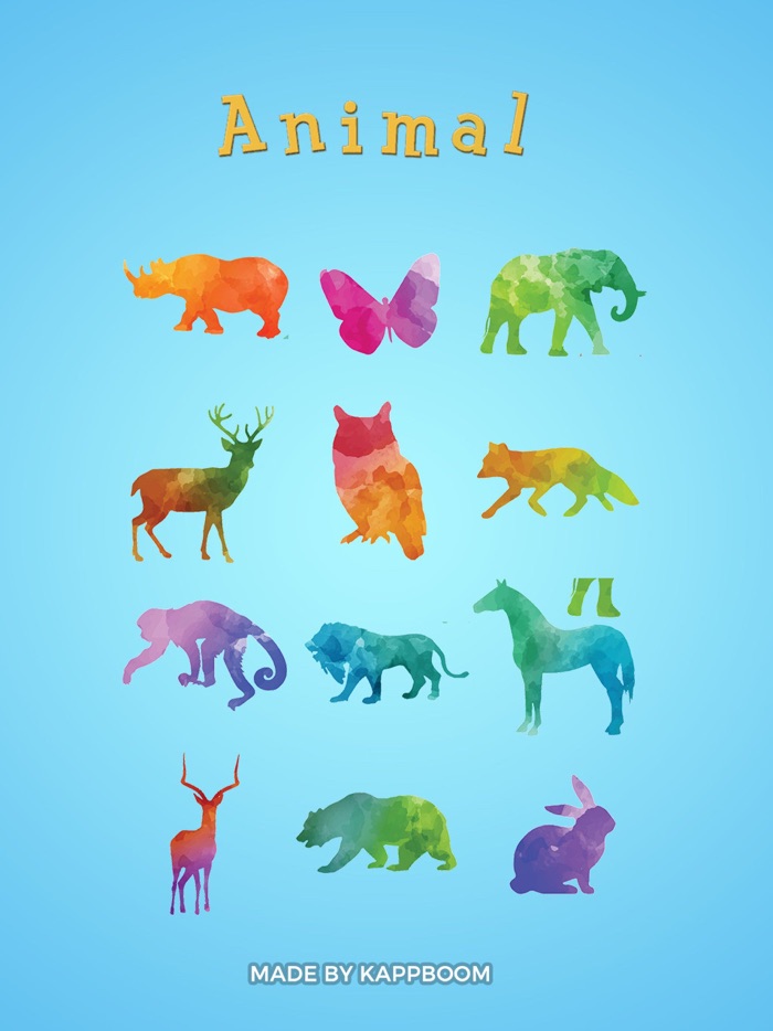 Colorful Animal Stickers by Kappboom