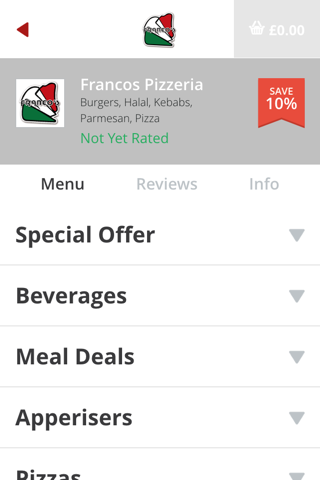 Francos Pizzeria screenshot 3