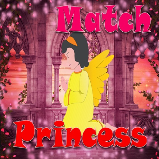 Princess adorable Princesss number matching game icon