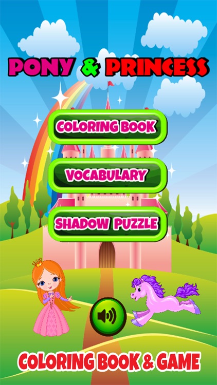 Pony & Pricess Kids Coloring Book - Shadow Puzzle