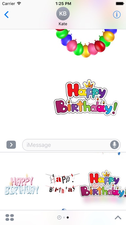 Happy Birthday Collection Stickers for iMessage by Zaharia Dana