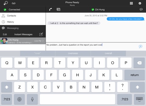 Nteract Mobile Unified Communications for iPad screenshot 2
