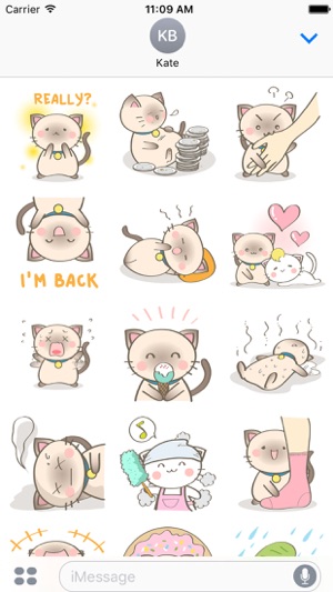 Simi the Siamese kitten 2 for iMessage Sticker(圖3)-速報App