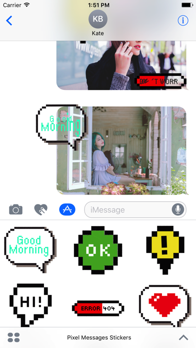 Animated Pixel Messages Stickers
