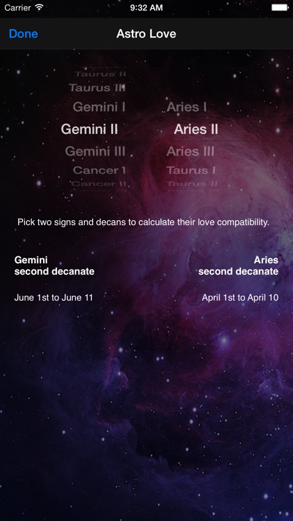 Astro Love - Realtime Calculator