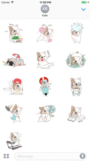 Opie The Cute Bulldog Sticker(圖3)-速報App