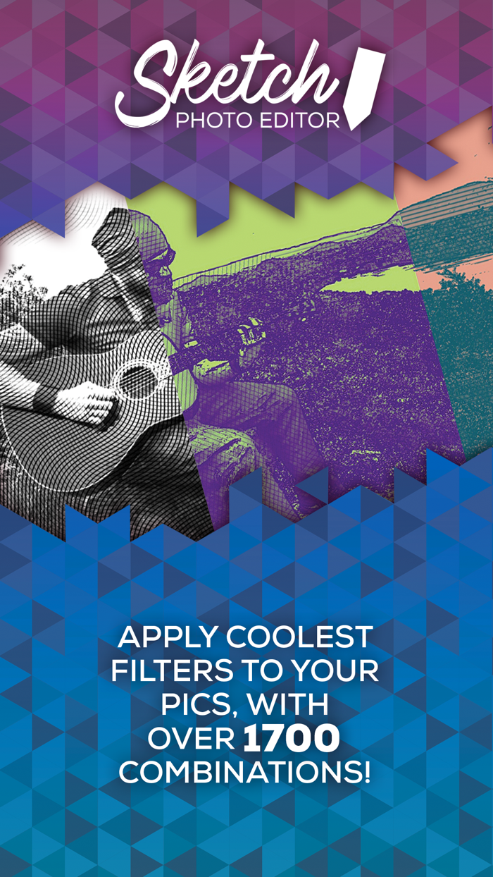 素描照片编辑铅笔画色彩效果