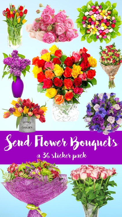 Send Flower Bouquets Sticker Pack