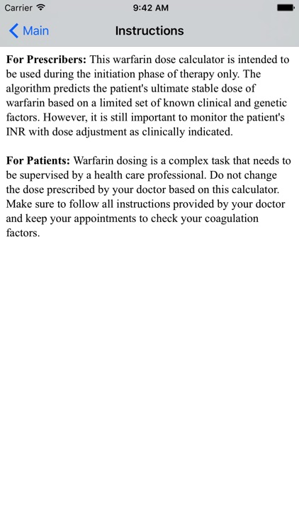 iWarfarin screenshot-4