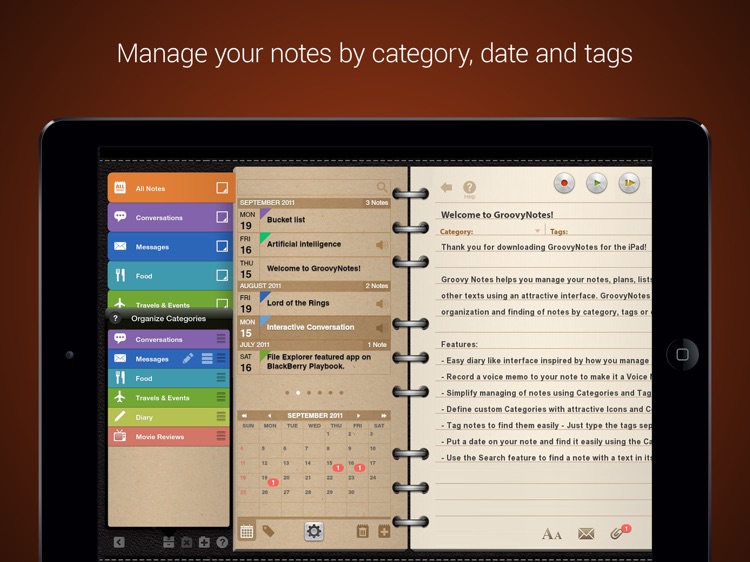 Groovy Notes - Organizer Diary screenshot-3