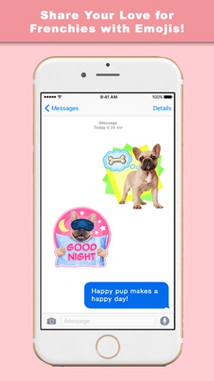 FrenchieLoveMoji Stickers & Keyboard for Bulldogs(圖3)-速報App