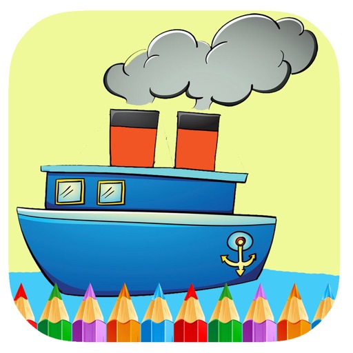 Coloring Page Game For Paint Big Boat Edition iOS App