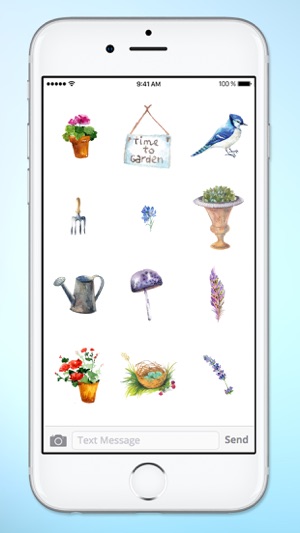 Watercolor Gardening Flowers and Birds Sticker Pac(圖5)-速報App