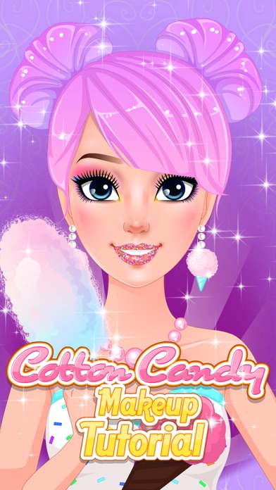 Cotton Candy Makeup Tutorial - Games for kids screenshot 2