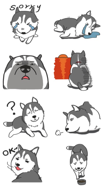 Funny Husky Stickers