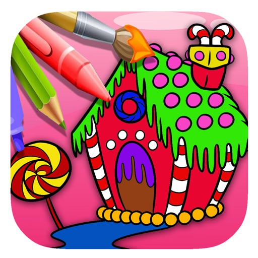Coloring Book Free Candy House Game Version iOS App