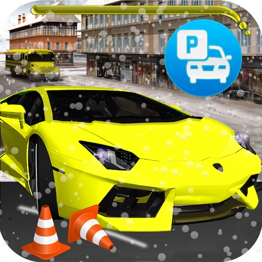 3D Multi-Storey Snow Car Parking Simulation icon