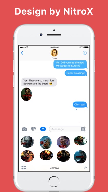 Zombie stickers by NitroX for iMessage