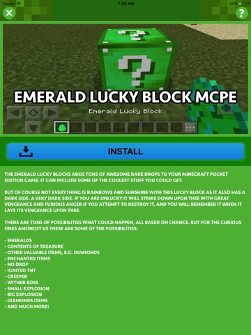 LUCKY BLOCK ADDONS for Minecraft Pocket Edition screenshot 2