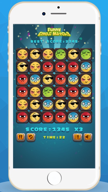 Funny Emoji Match 3 for Kids