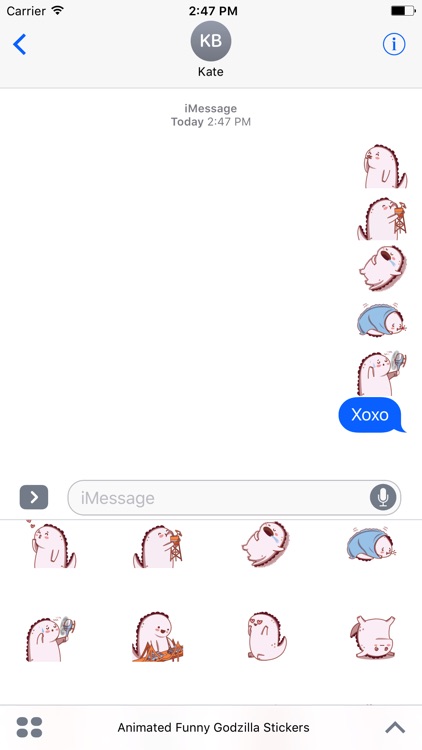 Animated Funny Godzilla Stickers For iMessage