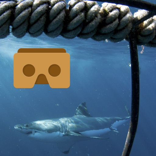 VR Hungry Shark Cage with Google Cardboard icon