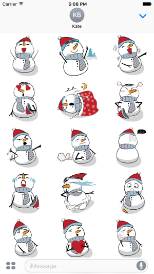 Snowman Stickers - emoji for iMessage(圖3)-速報App