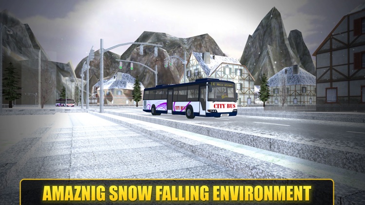 Hill Coach Driving Snow Bus Drive Sim 3D screenshot-4