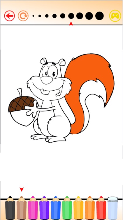 Cute Squirrel & Rabbit - Game coloring book for me