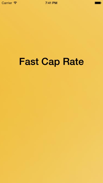 Fast Cap Rate