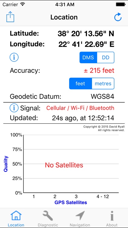 GPS Diagnostic - Satellite Test Tool & Coordinates screenshot-3