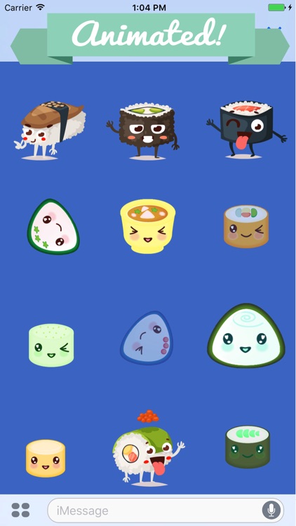Animated Sushi Stickers for Messaging