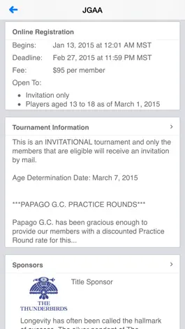 Game screenshot JGAA - Junior Golf of AZ apk