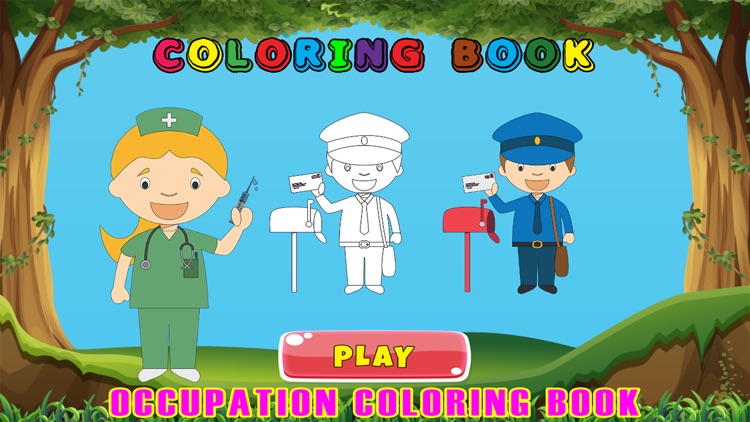 Occupation Coloring Book Page - Kids Learning Game