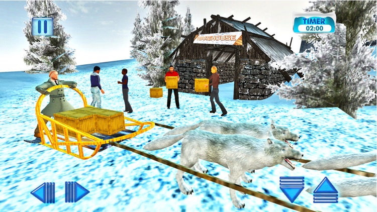 Uphill Dog Sledding Transport & Cargo Delivery Sim