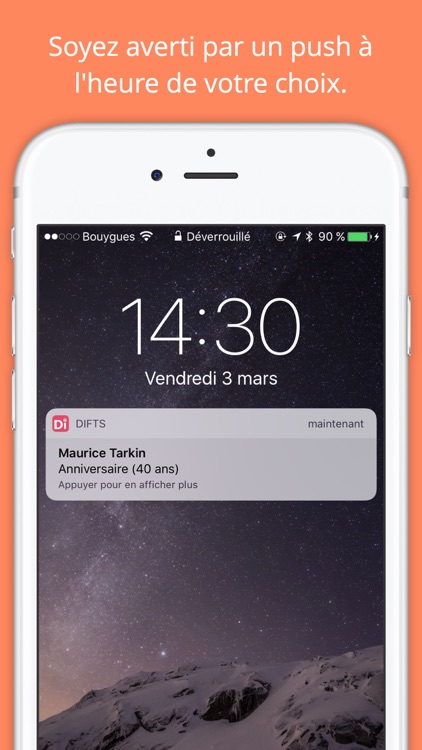 Difts - Fêtes et Anniversaires de vos contacts