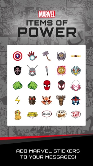 Marvel Stickers: Items of Power