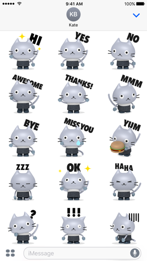 Plastic Cat Animated Stickers(圖1)-速報App