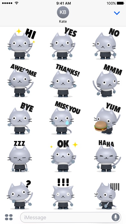 Plastic Cat Animated Stickers